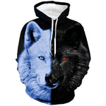 3D Graphic Printed Hoodies Wolf