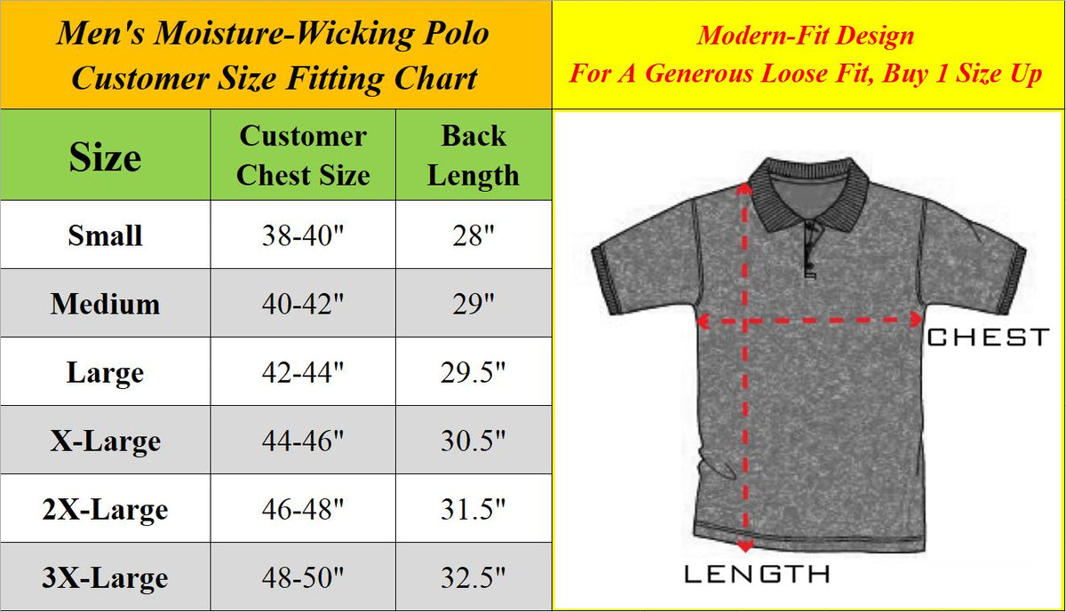 3-Pack Men's Short Sleeve Polo Shirts – Moisture-Wicking, Stretch Knit, Tagless, Regular Fit for All-Day Comfort
