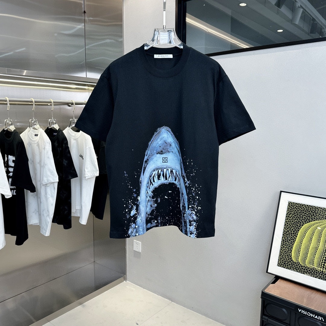 Blue SharkPrint T Shirt