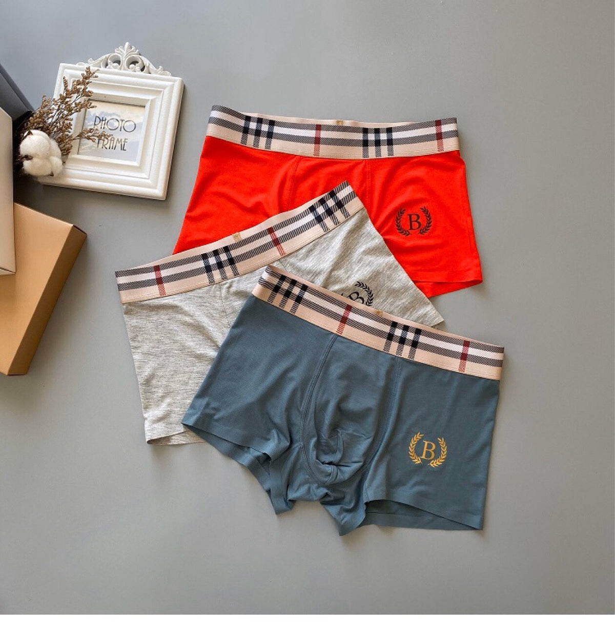 Men's Premium Cotton Boxer Briefs (3-Pack)-25