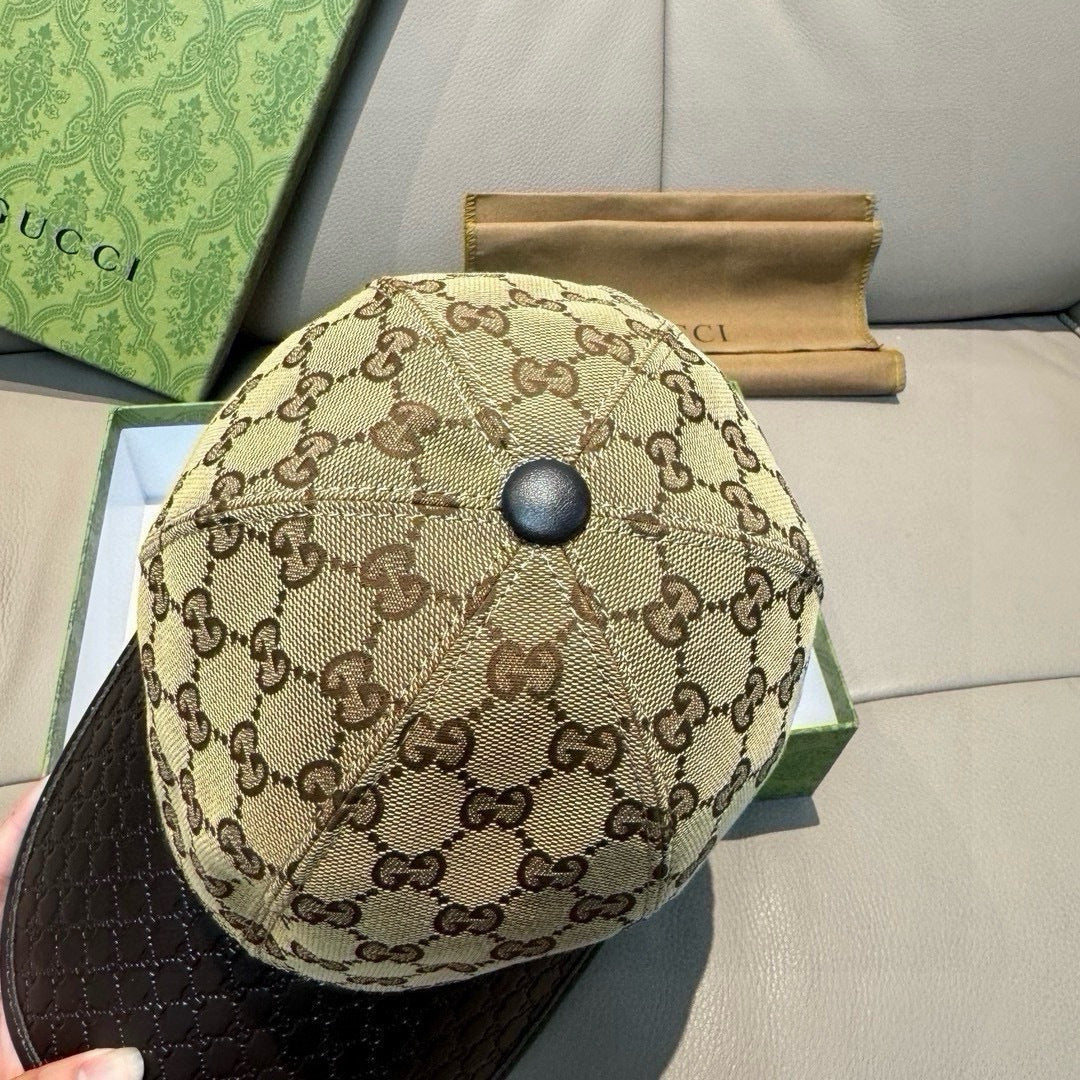 Leather Brim Baseball Cap(Adjustable Fit)-1