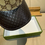 Leather Brim Baseball Cap(Adjustable Fit)-1