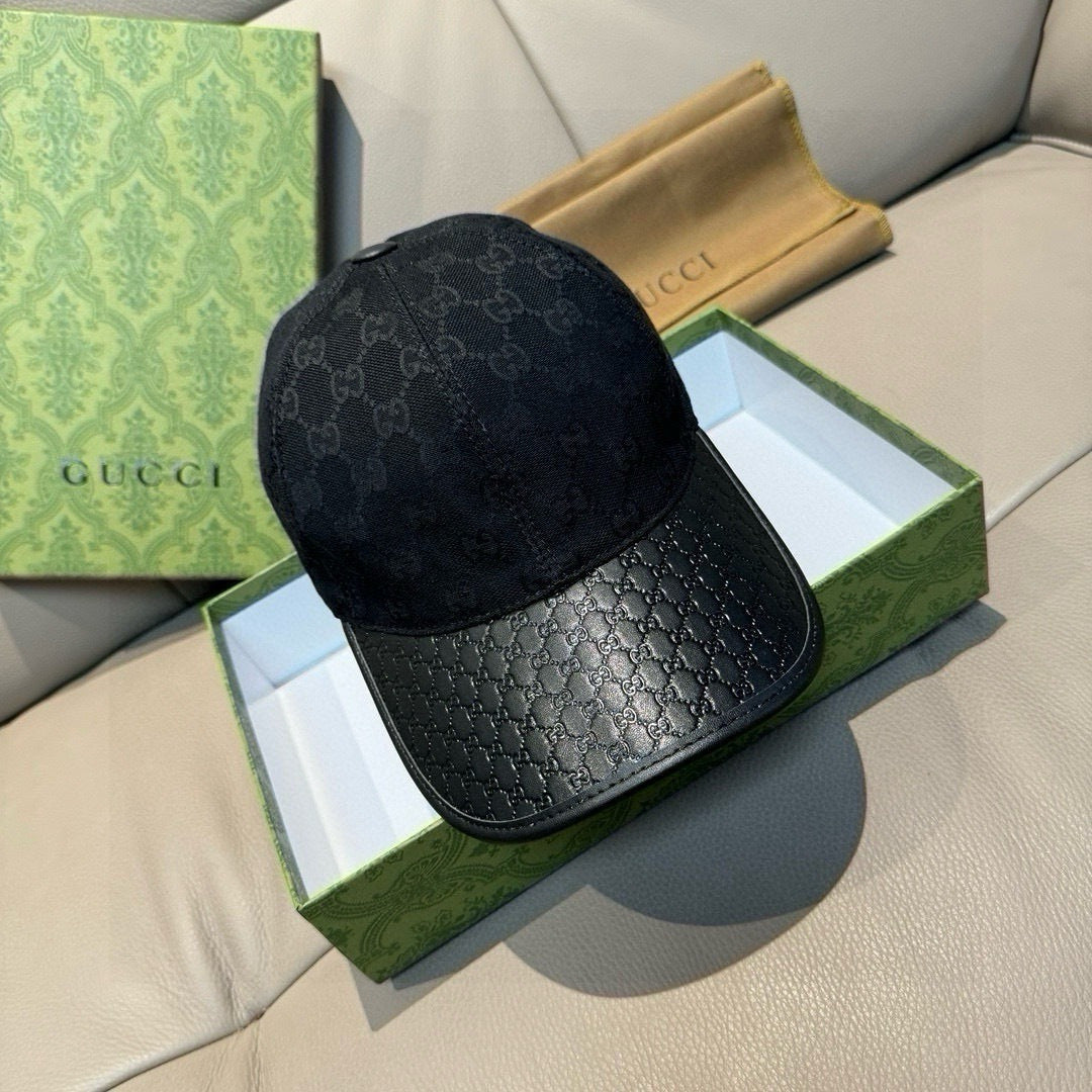 Leather Brim Baseball Cap(Adjustable Fit)-2