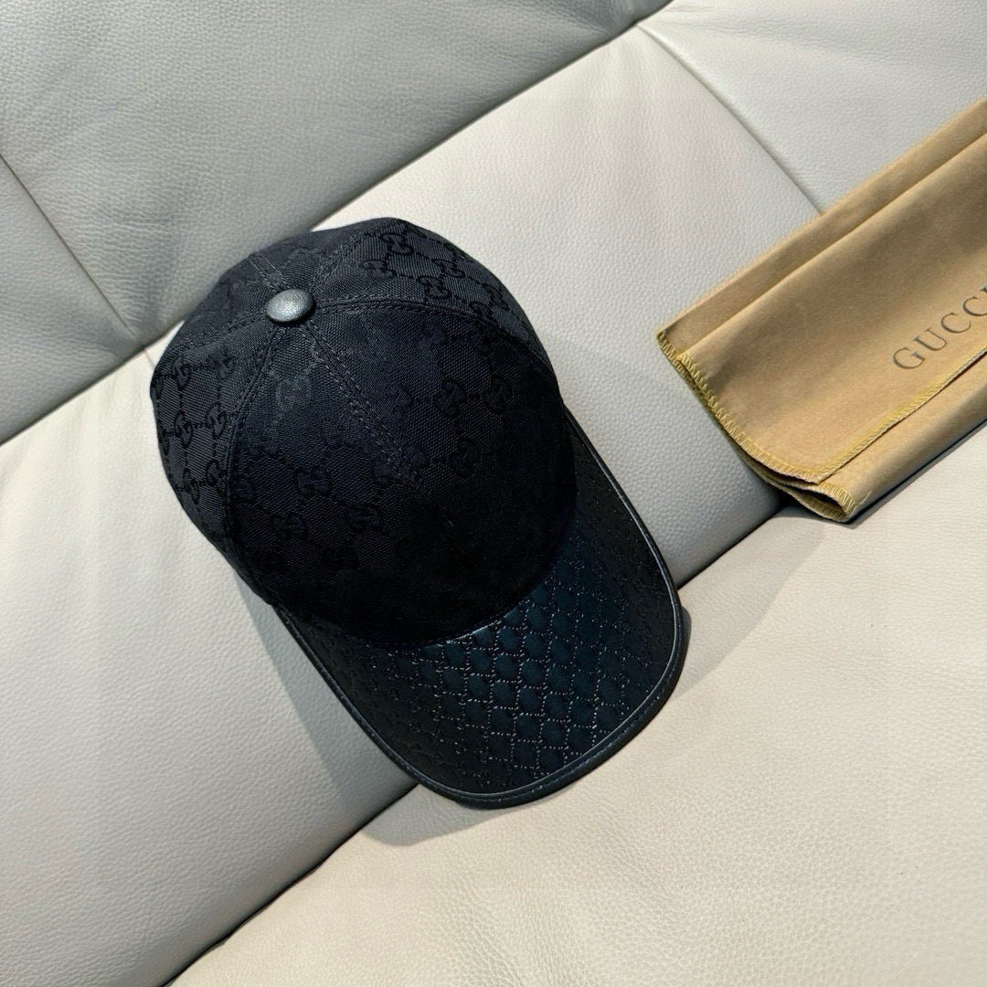Leather Brim Baseball Cap(Adjustable Fit)-2