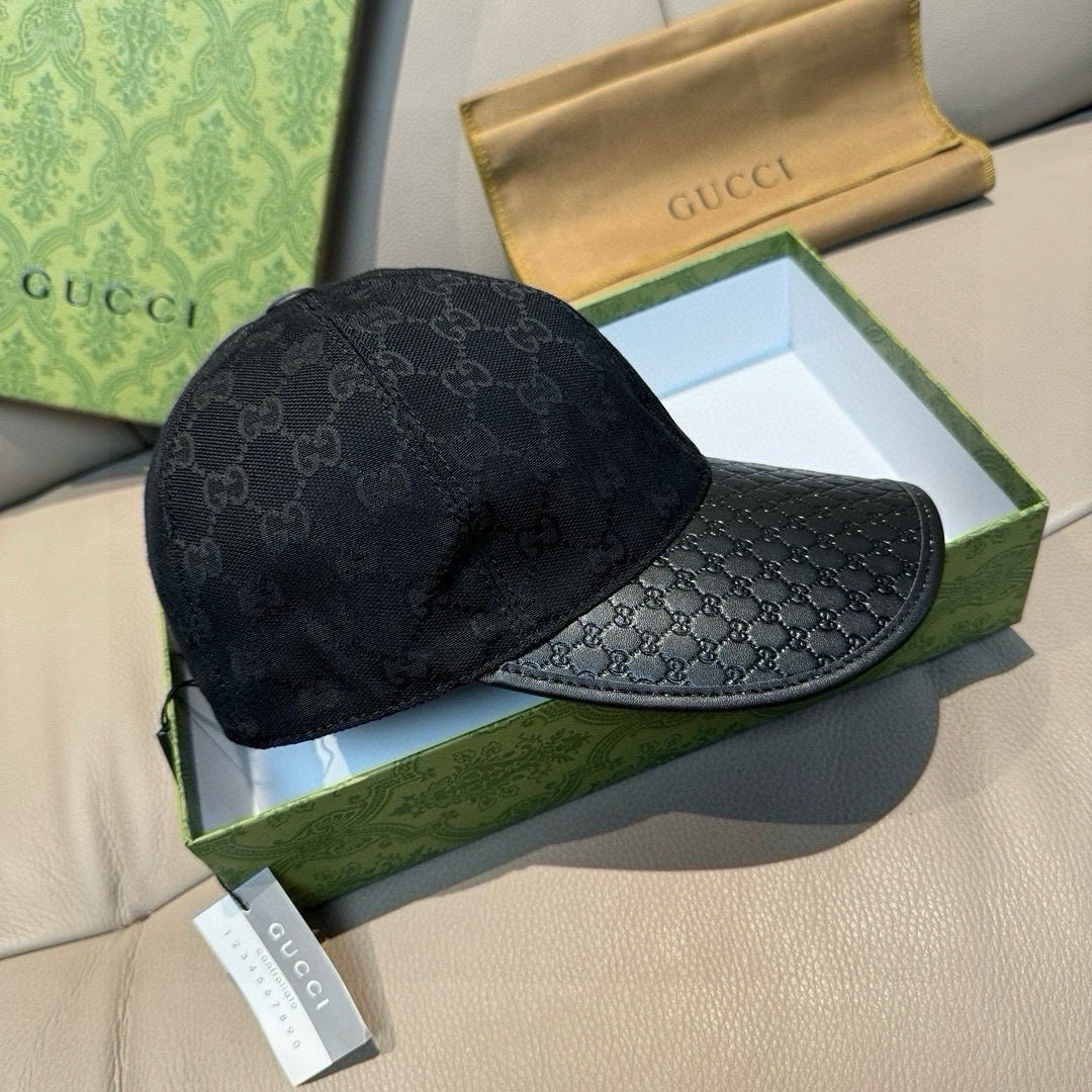 Leather Brim Baseball Cap(Adjustable Fit)-2
