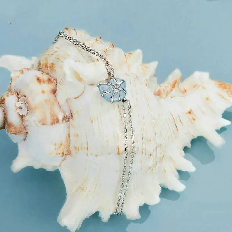 Blue Shell Chain Bracelet