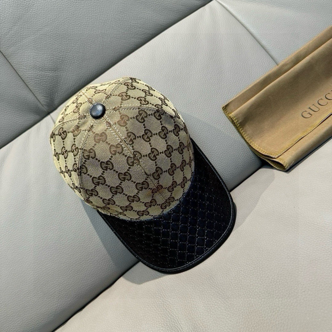 Leather Brim Baseball Cap（Adjustable Fit）-1