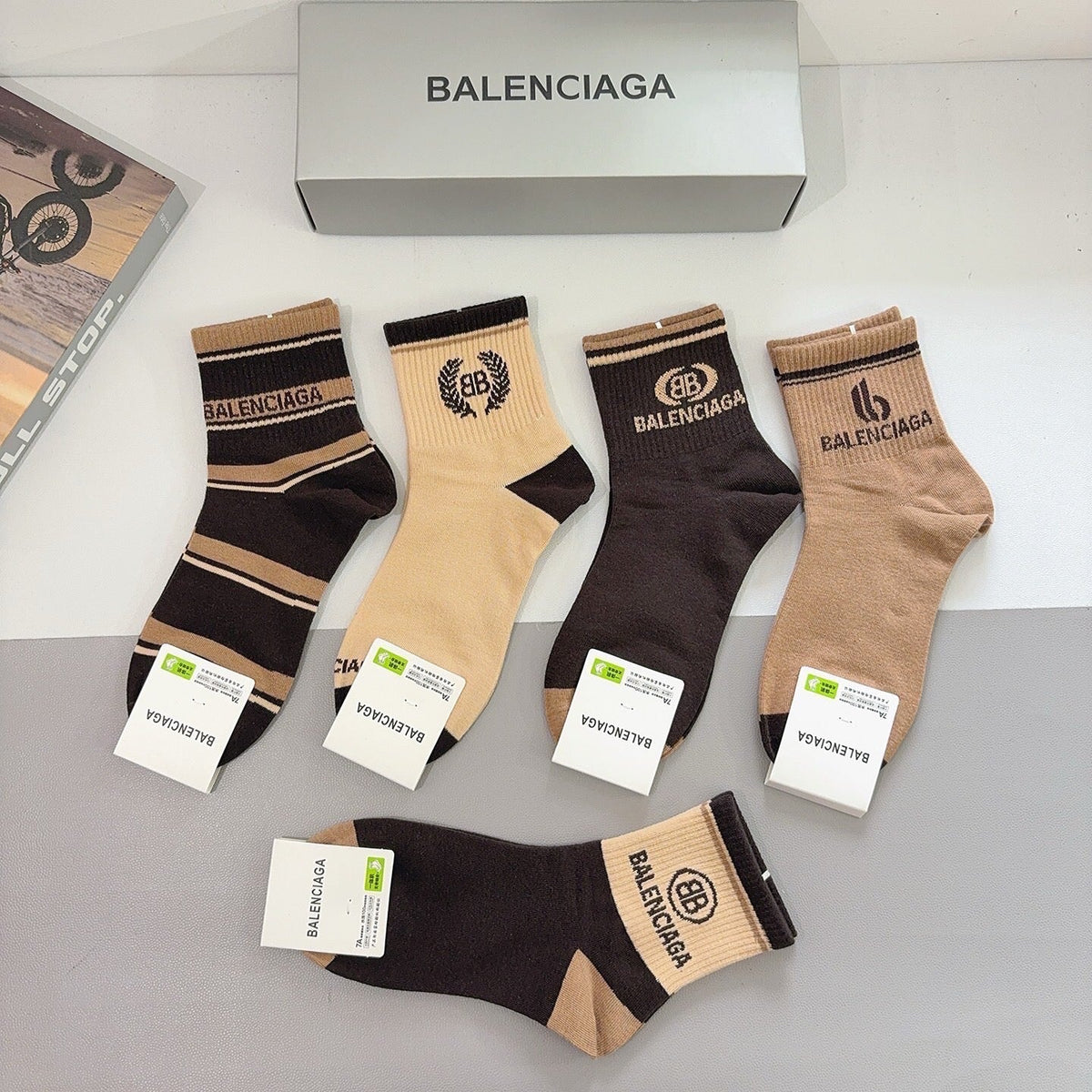 5-Pair Comfort Socks Set (1 BOX)-38
